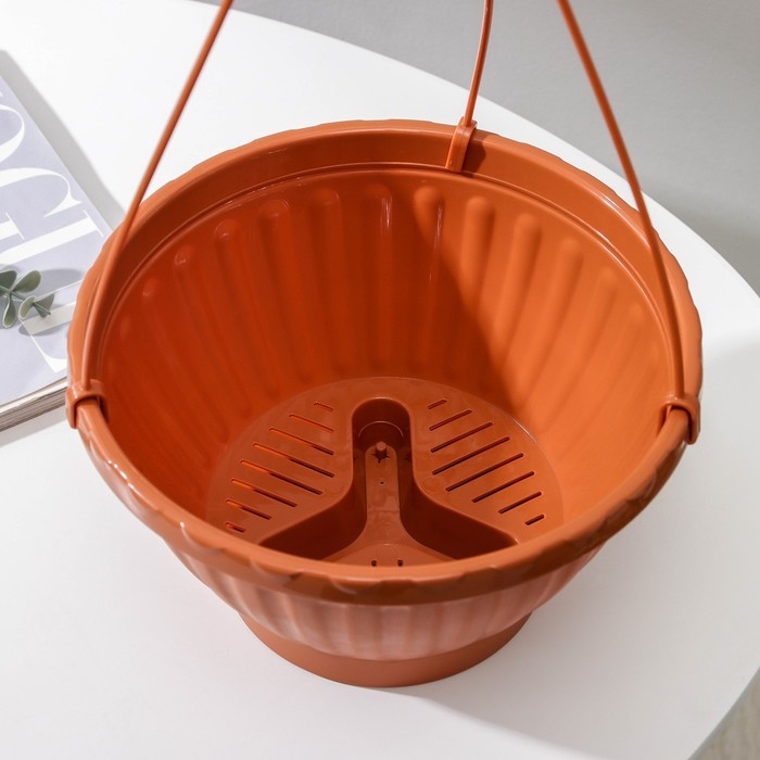 Кашпо для цветов подвесное «Мирабель», 2,5 л, цвет коричневый Кашпо для цветов подвесное «Мирабель», 2,5 л, цвет коричневый