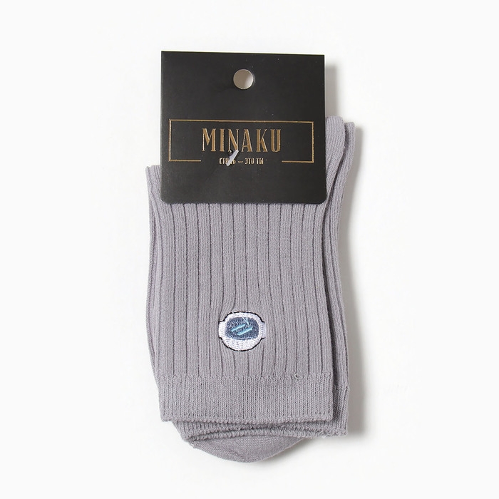 Носки детские MINAKU Носки детские MINAKU "Космонавт", цв. серый, р-р 18-20 см