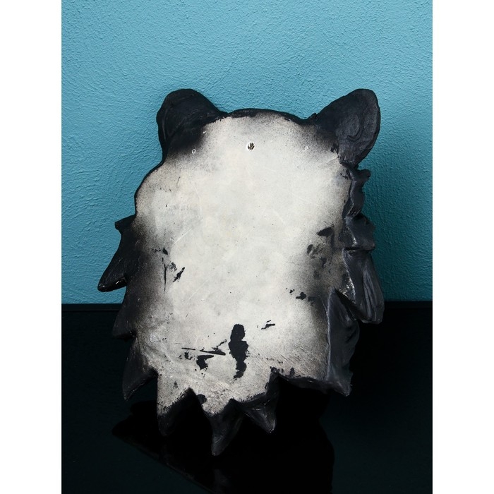 Настенная фигура &laquo;Голова льва&raquo;, полистоун, 50 см, цвет чёрный матовый