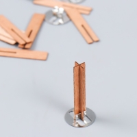 Фитиль с держателем двойной для свечи дерево 1х5 см Фитиль с держателем двойной для свечи дерево 1х5 см