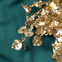 Декор "Новогодняя грация" резные листья, 33х17 см, золото Декор "Новогодняя грация" резные листья, 33х17 см, золото