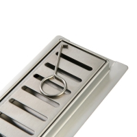 Трап ZEIN, c флaнцeм свободного вращения 360°, 7х120 см, d=40/50 мм, нерж. сталь, сатин Трап ZEIN, c флaнцeм свободного вращения 360°, 7х120 см, d=40/50 мм, нерж. сталь, сатин