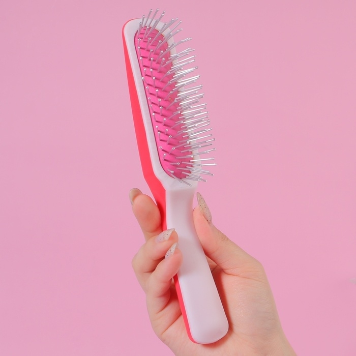 Расчёска массажная, 3,5 × 20 см, цвет МИКС Расчёска массажная, 3,5 × 20 см, цвет МИКС