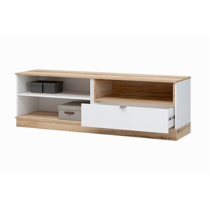 Тумба ТВ Юкки, 1600х450х510, Белый/Дуб делано