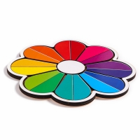 Головоломка деревянная для детей &laquo;Цветок&raquo;, изучаем цвета