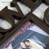 Фоторамка-Коллаж  "Любовь" на 3 фото, венге (пластиковый экран)