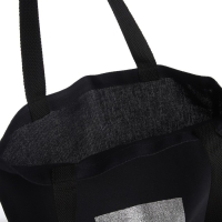 Шопер "Живи", 35х0,5х40, принт с блёстками, без подклада, чёрный Шопер "Живи", 35х0,5х40, принт с блёстками, без подклада, чёрный