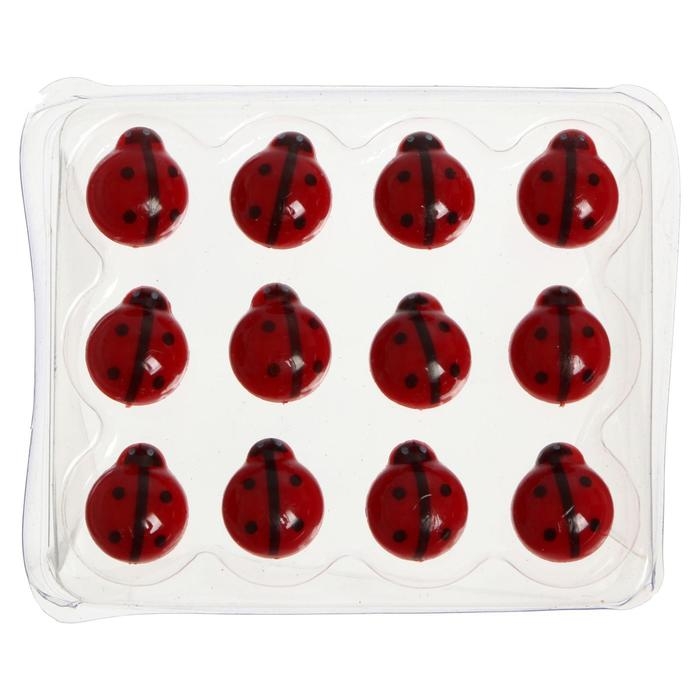 Кнопки канцелярские силовые в форме божьих коровок, 12 штук, deVENTE Lady Birds, Кнопки канцелярские силовые в форме божьих коровок, 12 штук, deVENTE Lady Birds,