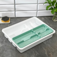 Лоток-вкладыш для столовых приборов, 2-х ярусный, цвет фисташковый Лоток-вкладыш для столовых приборов, 2-х ярусный, цвет фисташковый