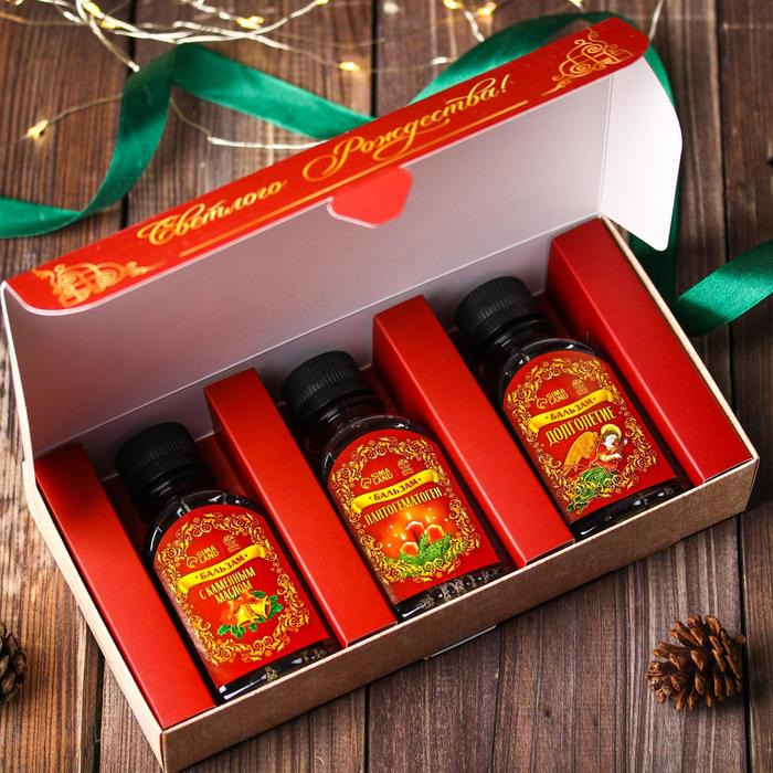 Набор бальзамов безалкогольных «Новый год: Долголетия в новом году» 3 шт. x 110 мл. Набор бальзамов безалкогольных «Новый год: Долголетия в новом году» 3 шт. x 110 мл.