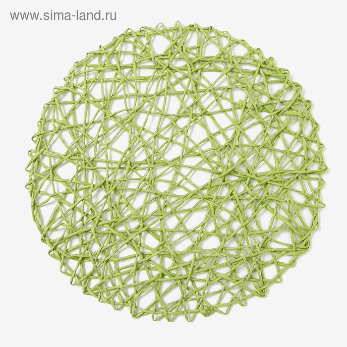 Салфетка сервировочная Доляна Салфетка сервировочная Доляна "Трава", цв.зеленый, d 38 см