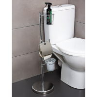 Стойка с тремя аксессуарами для туалета, 80 см, цвет хром Стойка с тремя аксессуарами для туалета, 80 см, цвет хром
