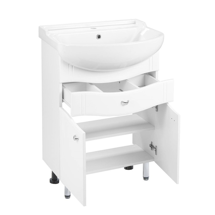 Комплект мебели: Тумба "Тура 60" + раковина "Амур 60", 60 х 45,5 х 82 см