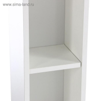 Пенал для ванной комнаты узкий "Вега 16" белый, 200 см х 20 см х 20 см