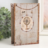 Шкатулка-книга дерево кожзам "Винтажный глобус" 4х12х18 см Шкатулка-книга дерево кожзам "Винтажный глобус" 4х12х18 см