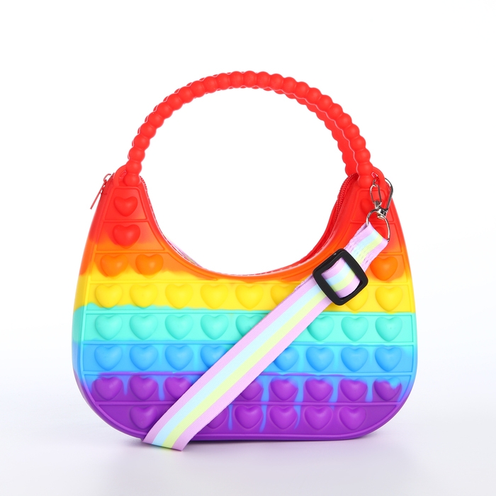 Сумка детская для девочки на молнии &laquo;Выбражулька&raquo;, pop it, цвет разноцветный