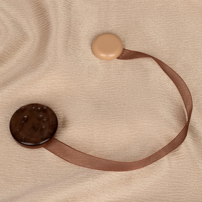 Подхват для штор &laquo;Жемчужина&raquo;, 4 &times; 4 см, цвет коричневый