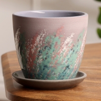 Горшок цветочный Живопись сиреневый крокус №1, 0,7 л, d - 11,7 см Горшок цветочный Живопись сиреневый крокус №1, 0,7 л, d - 11,7 см