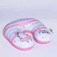 Подушка детская для путешествий антистресс &laquo;Единорожка полосатый&raquo;