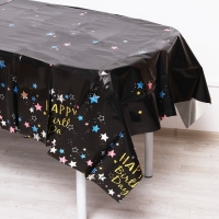 Скатерть &laquo;С Днём Рождения&raquo; 137&times;183 см, цвет чёрный
