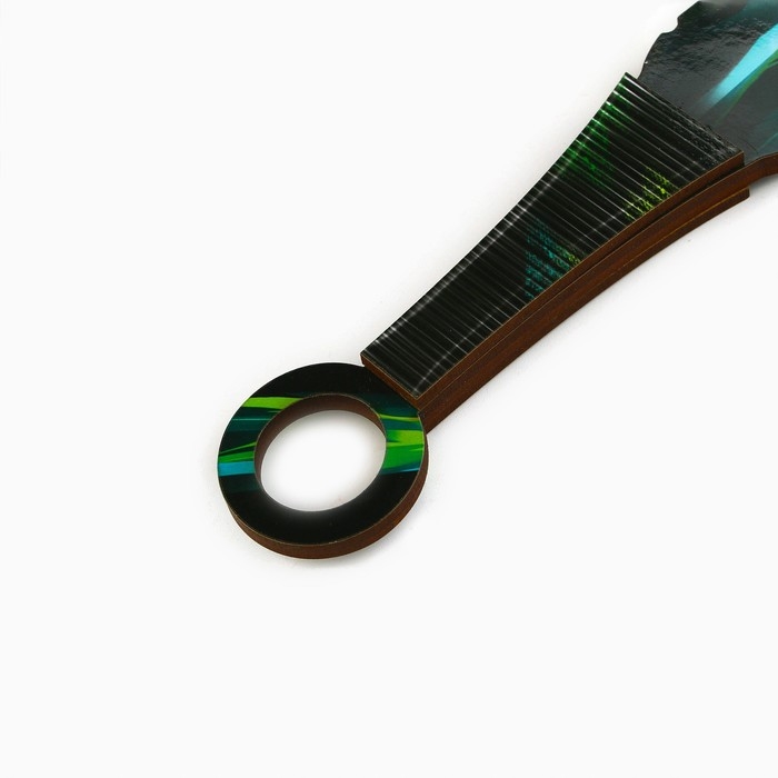 Деревянное оружие, детское сувенирное «Зеленый керисталл», нож кунай, 26 х 4 см Деревянное оружие, детское сувенирное «Зеленый керисталл», нож кунай, 26 х 4 см