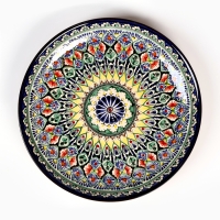 Ляган Риштанская Керамика "Узоры", 31 см, синий