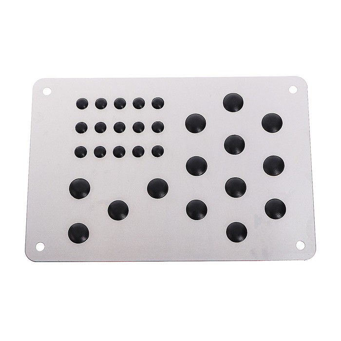 Накладка-подпятник для автоковрика, 22&times;15, металлическая с креплением