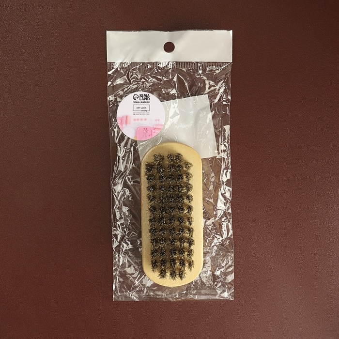 Щётка для полировки кожи, натуральный ворс, 9 &times; 3,8 см