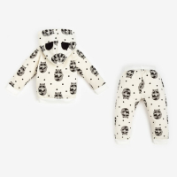 Комплект: толстовка и брюки Крошка Я &laquo;Еноты&raquo;, цвет белый, рост 74-80 см