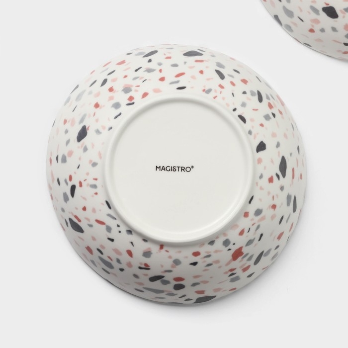 Набор тарелок суповых фарфоровых Magistro Terazzo, 700 мл, 18×5,5 см,2 шт Набор тарелок суповых фарфоровых Magistro Terazzo, 700 мл, 18×5,5 см,2 шт