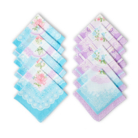 Платки носовые женские Этель "Нежность" 30*30 см, (набор 12 шт), рис. МИКС,100% хл Платки носовые женские Этель "Нежность" 30*30 см, (набор 12 шт), рис. МИКС,100% хл