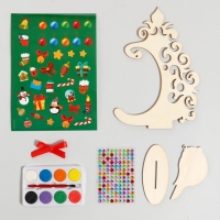 Роспись по дереву «Новый год! Снегирь», новогодний набор для творчества Роспись по дереву «Новый год! Снегирь», новогодний набор для творчества