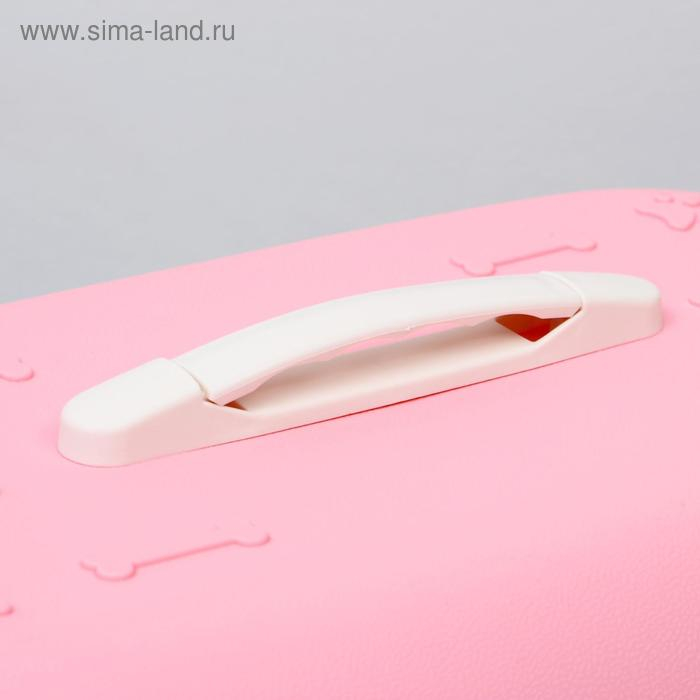 Переноска для животных пластиковая, 47,5 х 33 х 31 см, розовая Переноска для животных пластиковая, 47,5 х 33 х 31 см, розовая