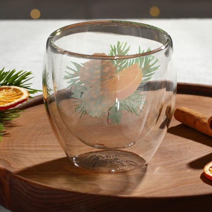 Новый год. Стакан с двойными стенками &laquo;Аромат праздника&raquo;, 250 мл