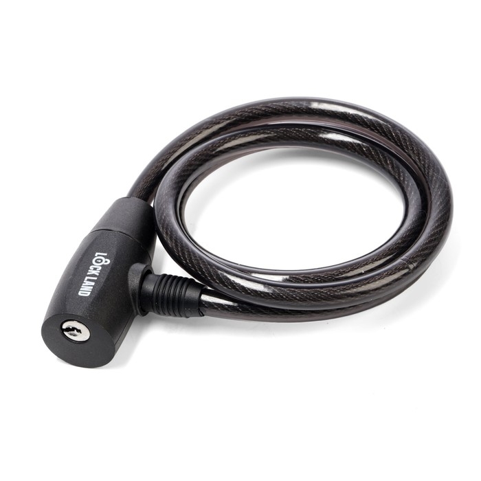 Замок навесной велосипедный LOCKLAND, 10х1000 мм, перфорированный ключ с пластиковой ручкой Замок навесной велосипедный LOCKLAND, 10х1000 мм, перфорированный ключ с пластиковой ручкой