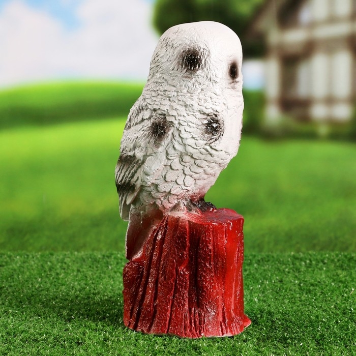 Садовая фигура Садовая фигура "Сова на пне" полярная, 28см