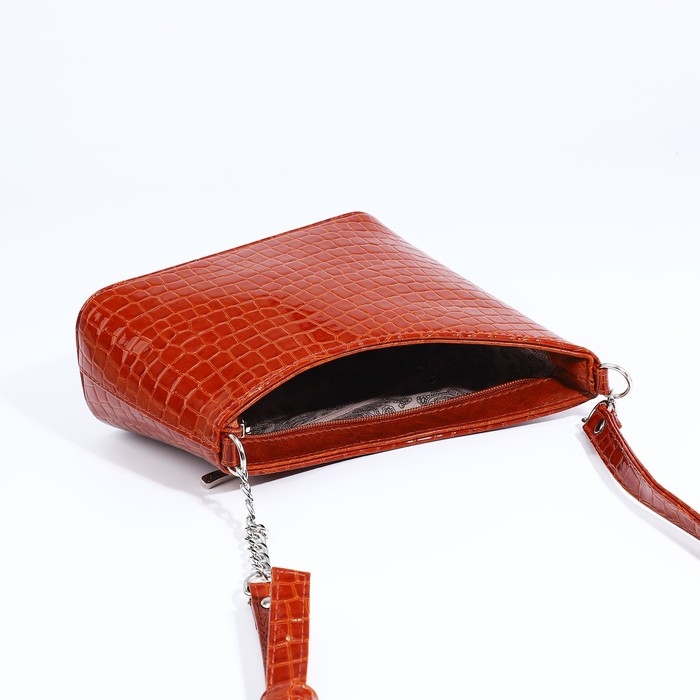 Сумка кросс-боди Сумка кросс-боди "Оливи" на молнии, наружный карман, цвет коричневый