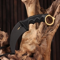 Нож-керамбит "Коготь орла" 20см, клинок 90мм/3,1мм, золотистый Нож-керамбит "Коготь орла" 20см, клинок 90мм/3,1мм, золотистый