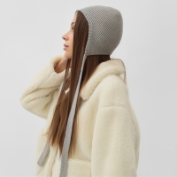 Чепчик женский MIST с шерстью кролика, р-р 56 см серый Чепчик женский MIST с шерстью кролика, р-р 56 см серый