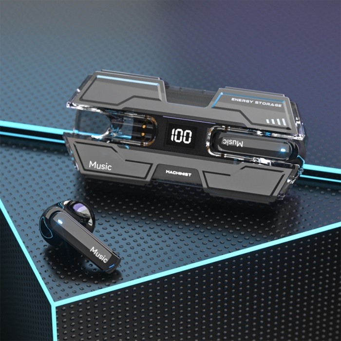 Наушники беспроводные K26, TWS, вкладыши, BT 5.0, 35/260 мАч, дисплей, чёрные Наушники беспроводные K26, TWS, вкладыши, BT 5.0, 35/260 мАч, дисплей, чёрные