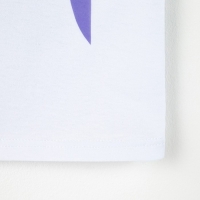 Футболка детская MINAKU Colors, цвет белый/фиолетовый, рост 140