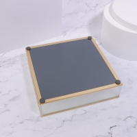 Органайзер для хранения «RIPPLES», стеклянный, с зеркальным дном, 1 секция, 20 × 20 × 5 см, цвет прозрачный/медный Органайзер для хранения «RIPPLES», стеклянный, с зеркальным дном, 1 секция, 20 × 20 × 5 см, цвет прозрачный/медный