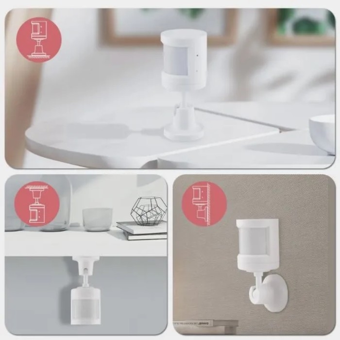 Датчик движения MOES ZB-IS, Zigbee, ИК, угол 150°, Push-уведомления, до 7м, CR2450 Датчик движения MOES ZB-IS, Zigbee, ИК, угол 150°, Push-уведомления, до 7м, CR2450