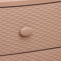 Комод 4-х секционный &laquo;Плетёнка&raquo;, цвет какао