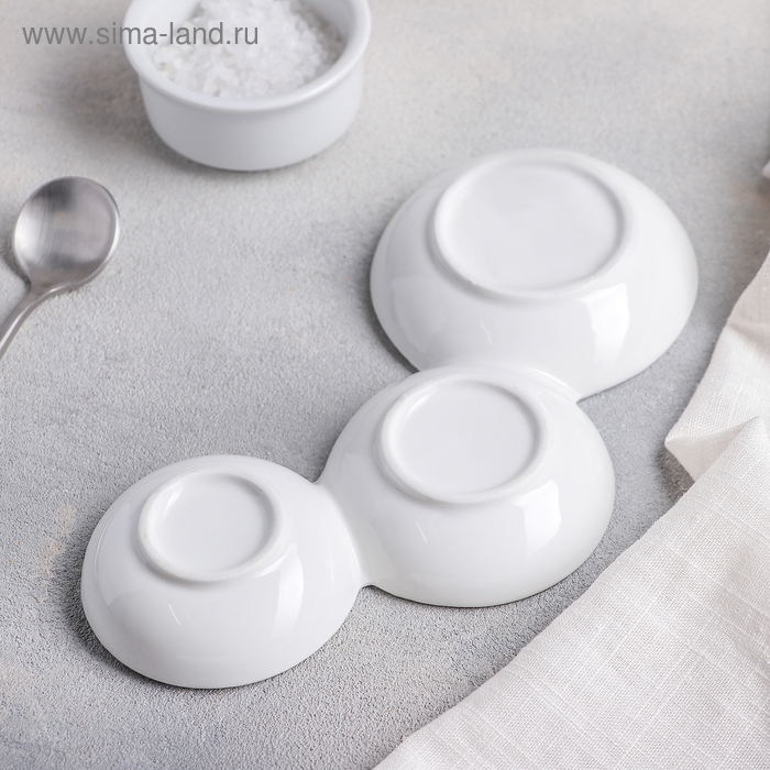 Менажница керамическая &laquo;Атом&raquo;, 20&times;12 см, цвет белый