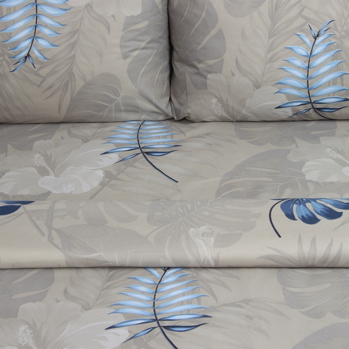 Постельное бельё Экономь и Я 1,5 сп Tropical forest 147*215см,150*215см,50*70см-1 шт, полисатин, 80г/м&sup2;