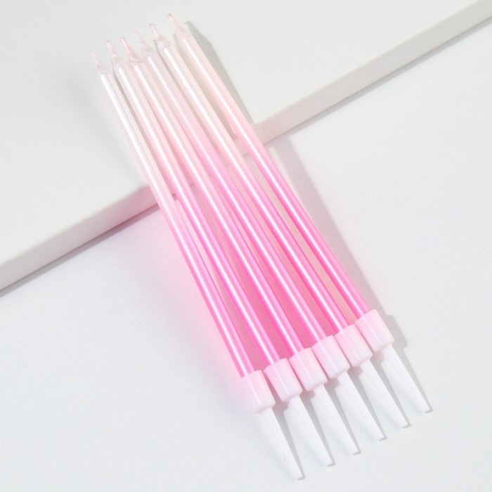 Свечи для торта &laquo;В твой особенный день&raquo;, розовые, 6 шт., 13 х 0,4 см