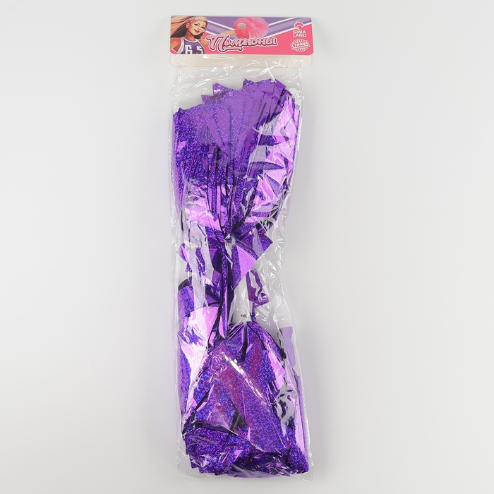 Помпон 1шт, цвет фиолетовый голография Помпон 1шт, цвет фиолетовый голография