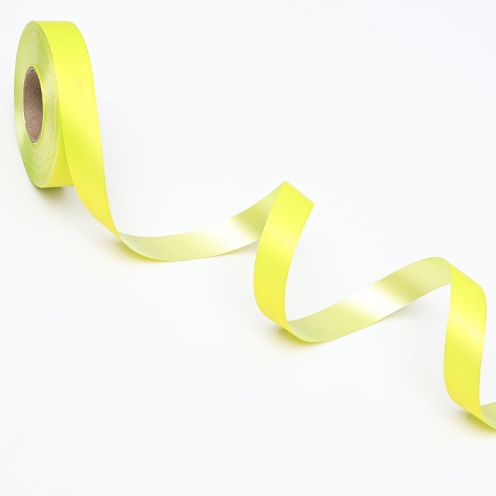 Лента полипропиленовая Лента полипропиленовая "Matte" для декора и подарков, лимонная, 2 см х 50 м