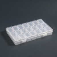 Органайзер для декора, 7 блоков, 3 ячейки, 10,5 × 17 × 2,5 см, цвет прозрачный Органайзер для декора, 7 блоков, 3 ячейки, 10,5 × 17 × 2,5 см, цвет прозрачный